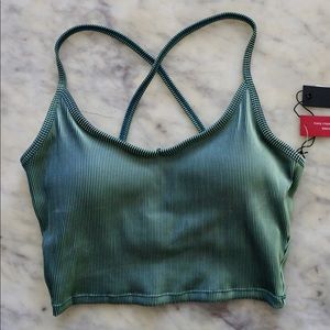 Carbon38 Two-Tone Ribbed Cami